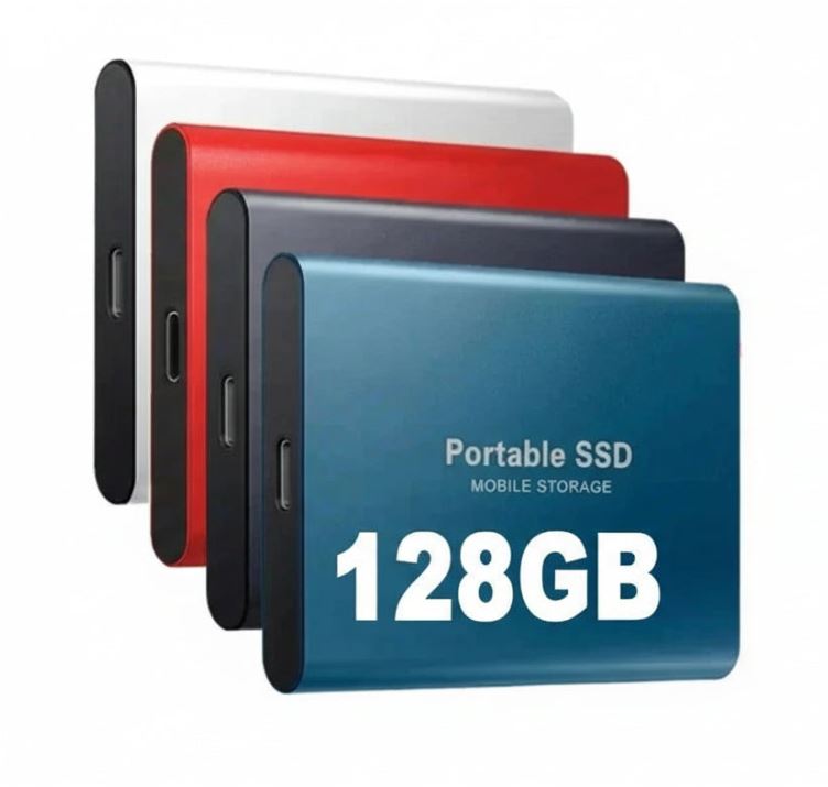 Ultra-Fast 128GB External SSD | Compact High-Speed Storage for Laptops and PCs