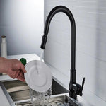 Pull-Out Kitchen Faucet in Antique Bronze for Stylish and Flexible Kitchen Use