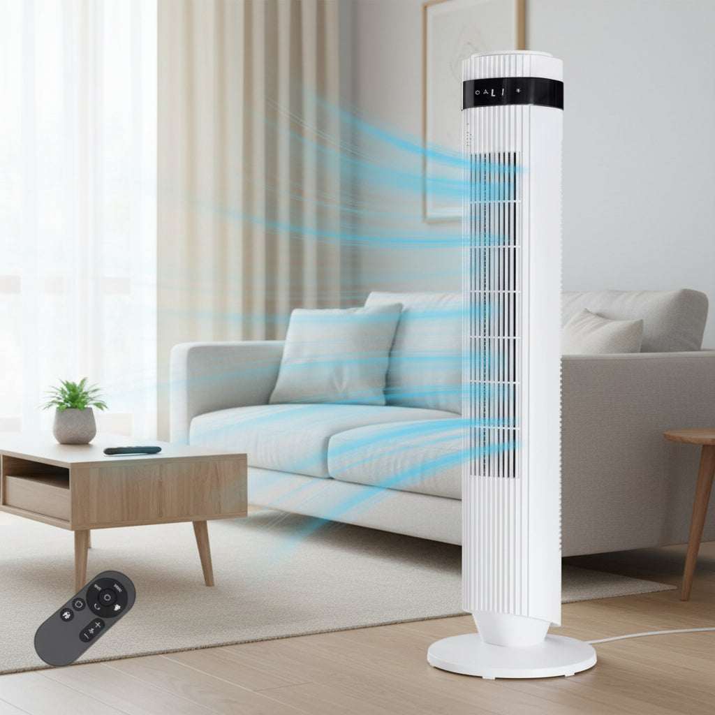 Bladeless Pedestal Tower Fan for Cooling
