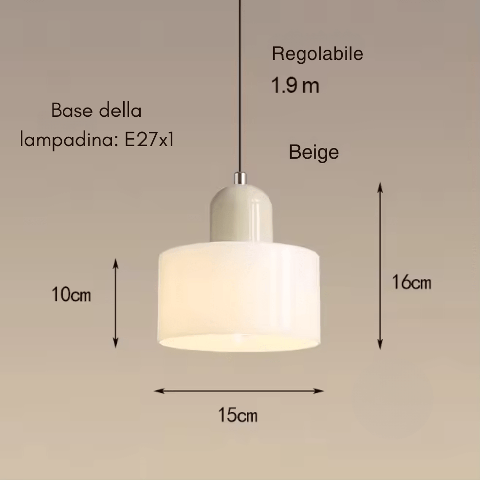 Bauhaus Style Pendant Light, Modern Design, Metal Finish, Ideal for Living Room