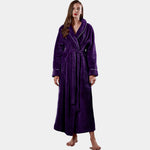 Women's Long Thermal Flannel Bathrobe