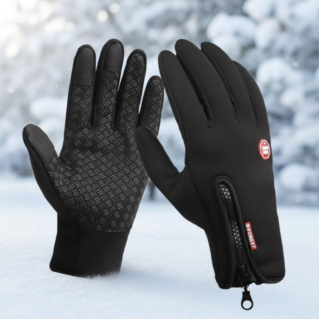 Winter Waterproof Heated Gloves with Touchscreen Capability and Warm Grip