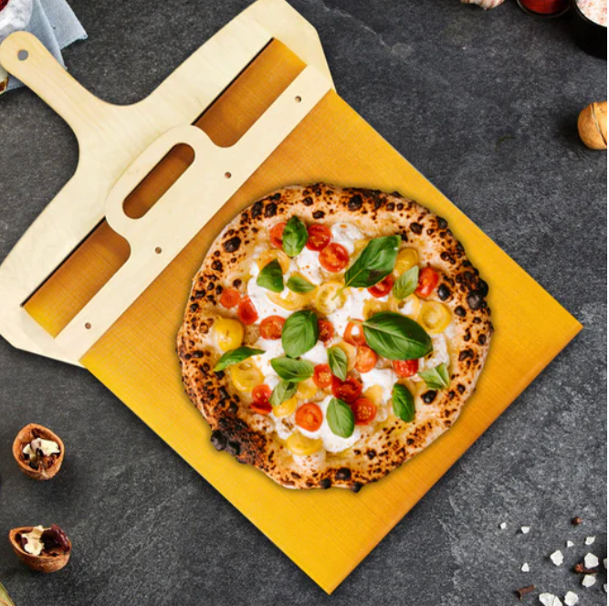 Sliding Pizza Peel | Easy Lifting with Non-Stick Surface | Wooden Design