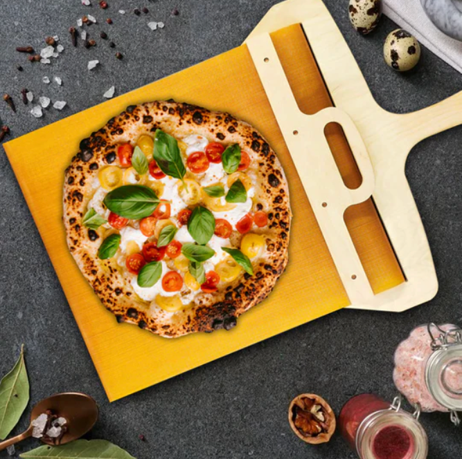 Sliding Pizza Peel | Easy Lifting with Non-Stick Surface | Wooden Design