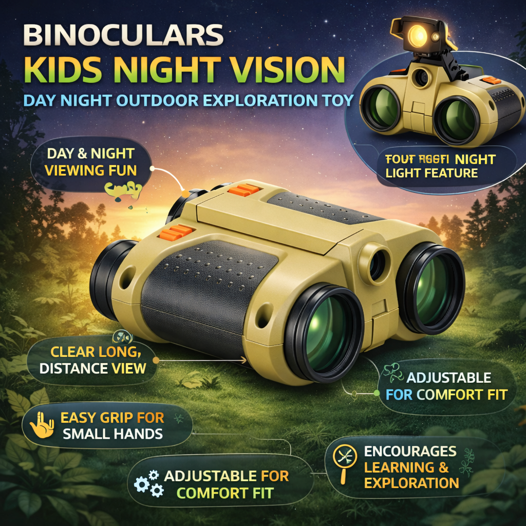 Kids' Night Vision Binoculars for Day and Night Outdoor Exploration