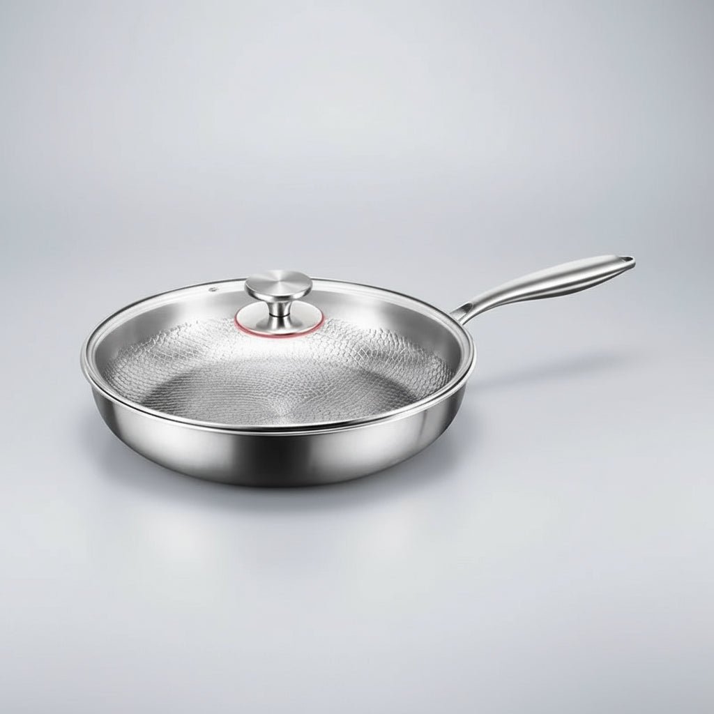 Hammered Titanium Non-Stick Frying Pan for Induction Cooktops and Everyday Cooking