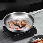 Hammered Titanium Non-Stick Frying Pan for Induction Cooktops and Everyday Cooking