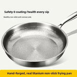 Hammered Titanium Non-Stick Frying Pan for Induction Cooktops and Everyday Cooking