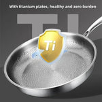 Hammered Titanium Non-Stick Frying Pan for Induction Cooktops and Everyday Cooking