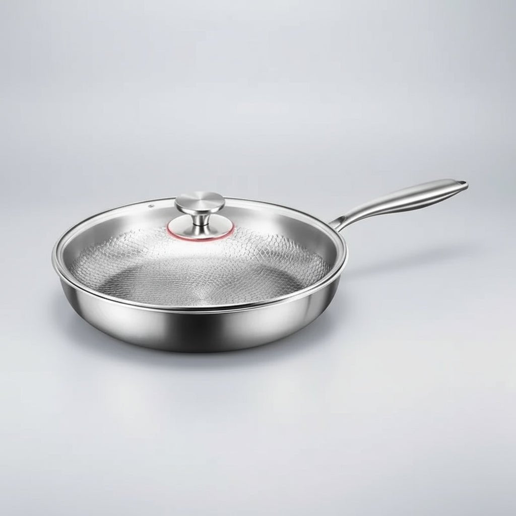 Hammered Titanium Non-Stick Frying Pan for Induction Cooktops and Everyday Cooking