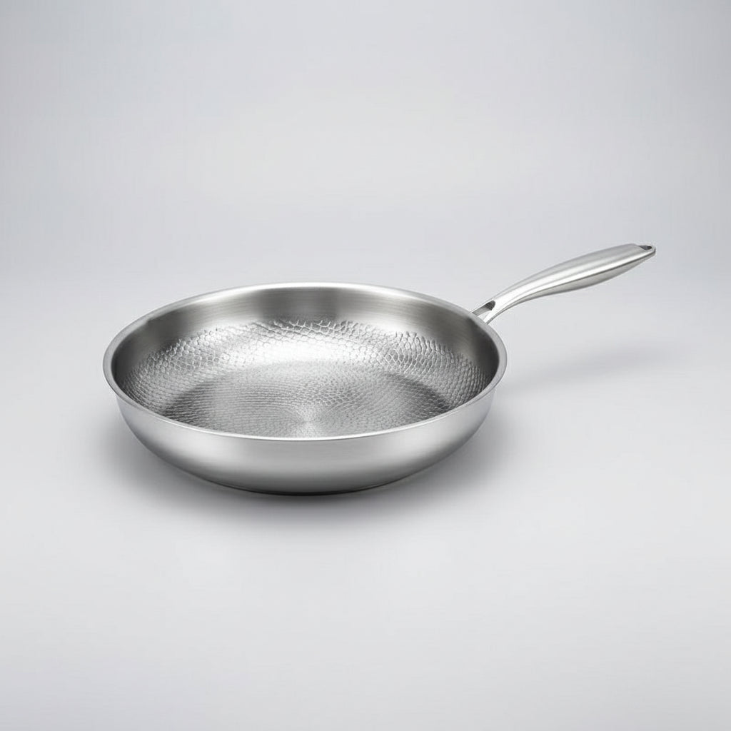 Hammered Titanium Non-Stick Frying Pan for Induction Cooktops and Everyday Cooking