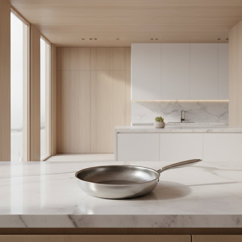 Hammered Titanium Non-Stick Frying Pan for Induction Cooktops and Everyday Cooking