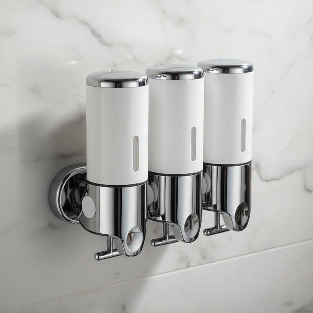 Premium Wall-Mounted Soap Dispenser with Elegant Stainless Steel Design