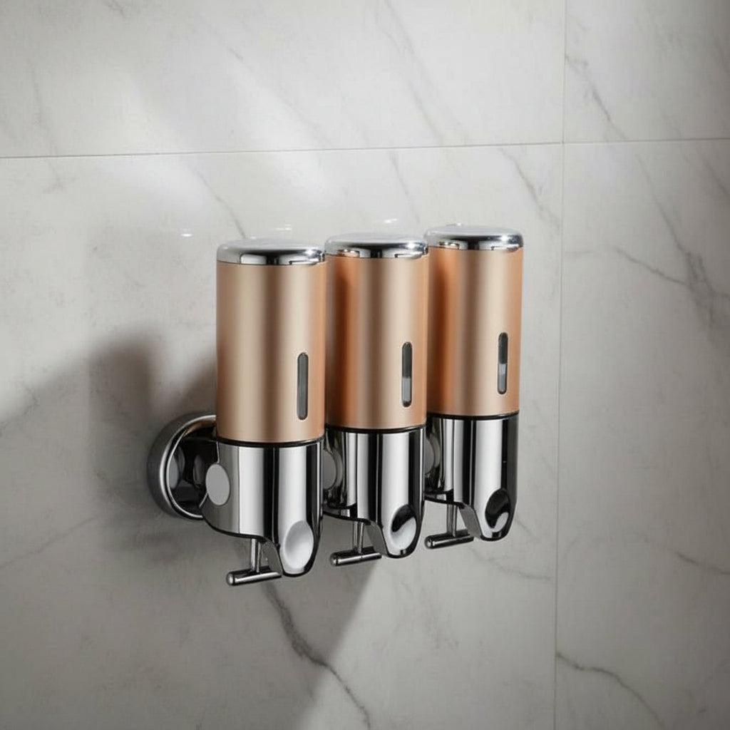 Premium Wall-Mounted Soap Dispenser with Elegant Stainless Steel Design