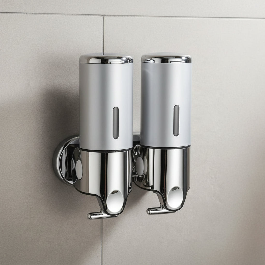 Premium Wall-Mounted Soap Dispenser with Elegant Stainless Steel Design