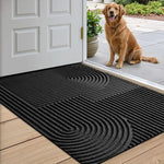 Absorbent, Washable Mat with Flowing Line Pattern