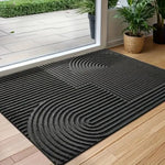Absorbent, Washable Mat with Flowing Line Pattern