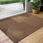 Absorbent, Washable Mat with Flowing Line Pattern