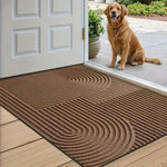 Absorbent, Washable Mat with Flowing Line Pattern