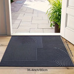 Absorbent, Washable Mat with Flowing Line Pattern