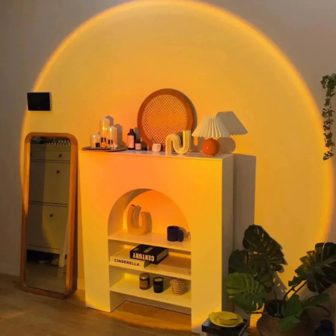 Stylish Projector Lamp with Sunset Effect for Living Spaces
