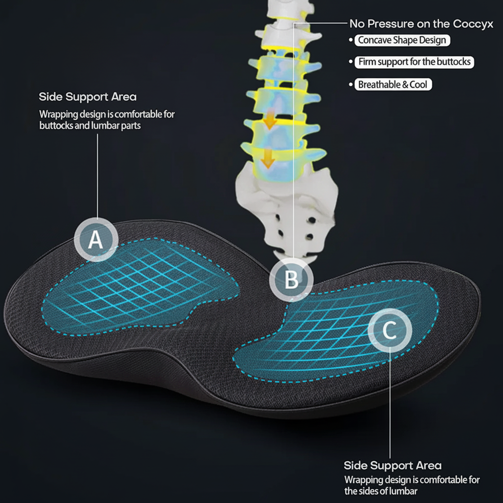 Comfort Boost Cushion for Car Seat Height Adjustment for Shorter Drivers