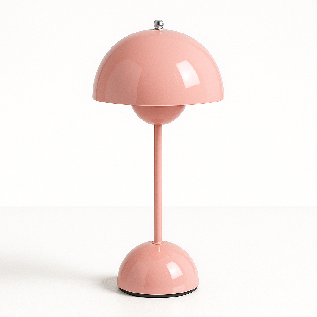 Scandinavian Design Lamp with Flower Glow