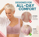 Comfortable Button Closure Bra