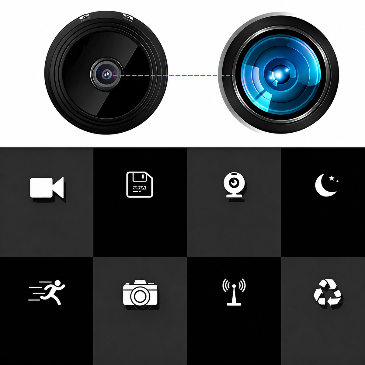Compact HD Mini Camera with Night Vision – Versatile Surveillance Solution for Indoor and Outdoor Use