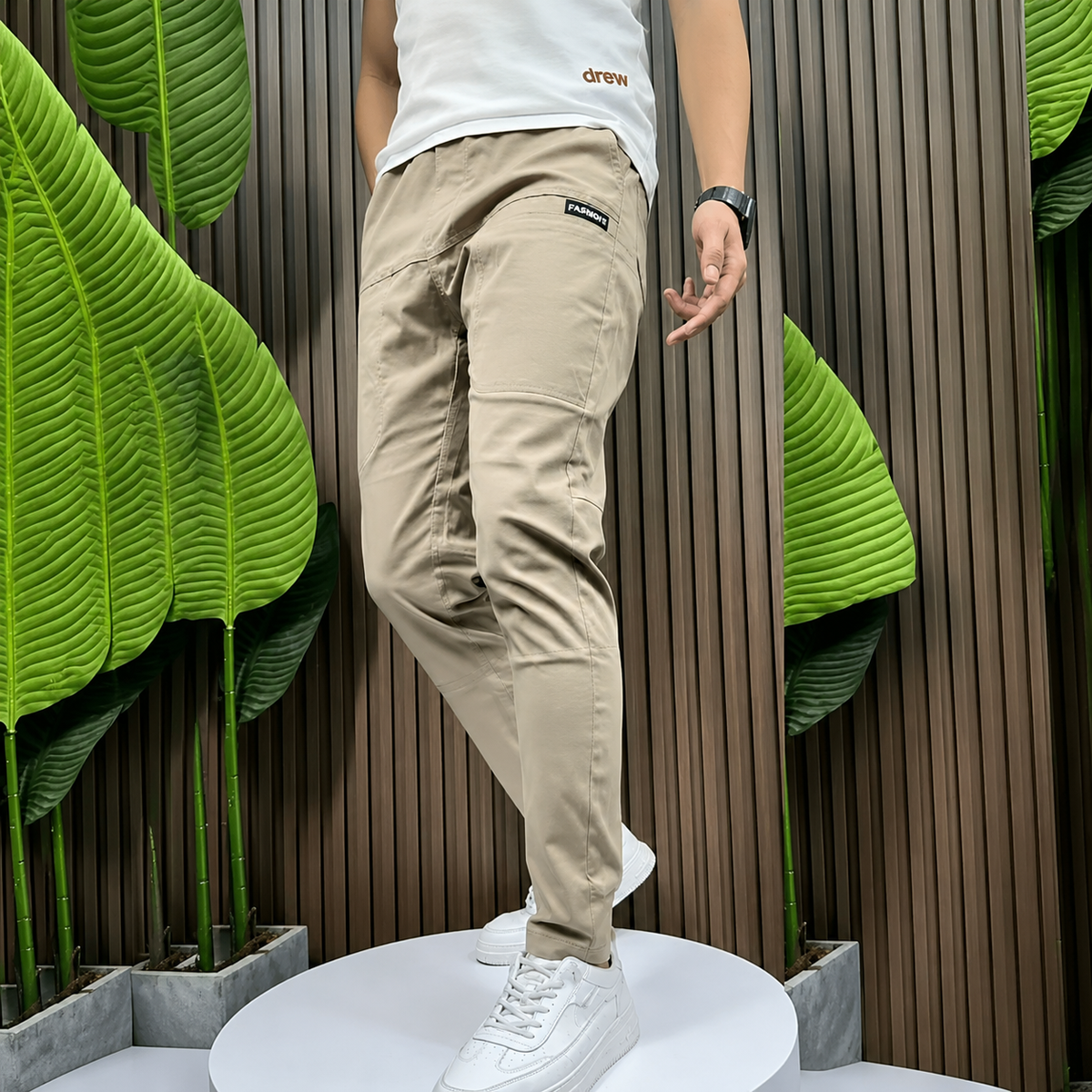 Men's Stretch Cargo Pants with 6 Pockets | Comfortable Fit for Daily Wear and Leisure