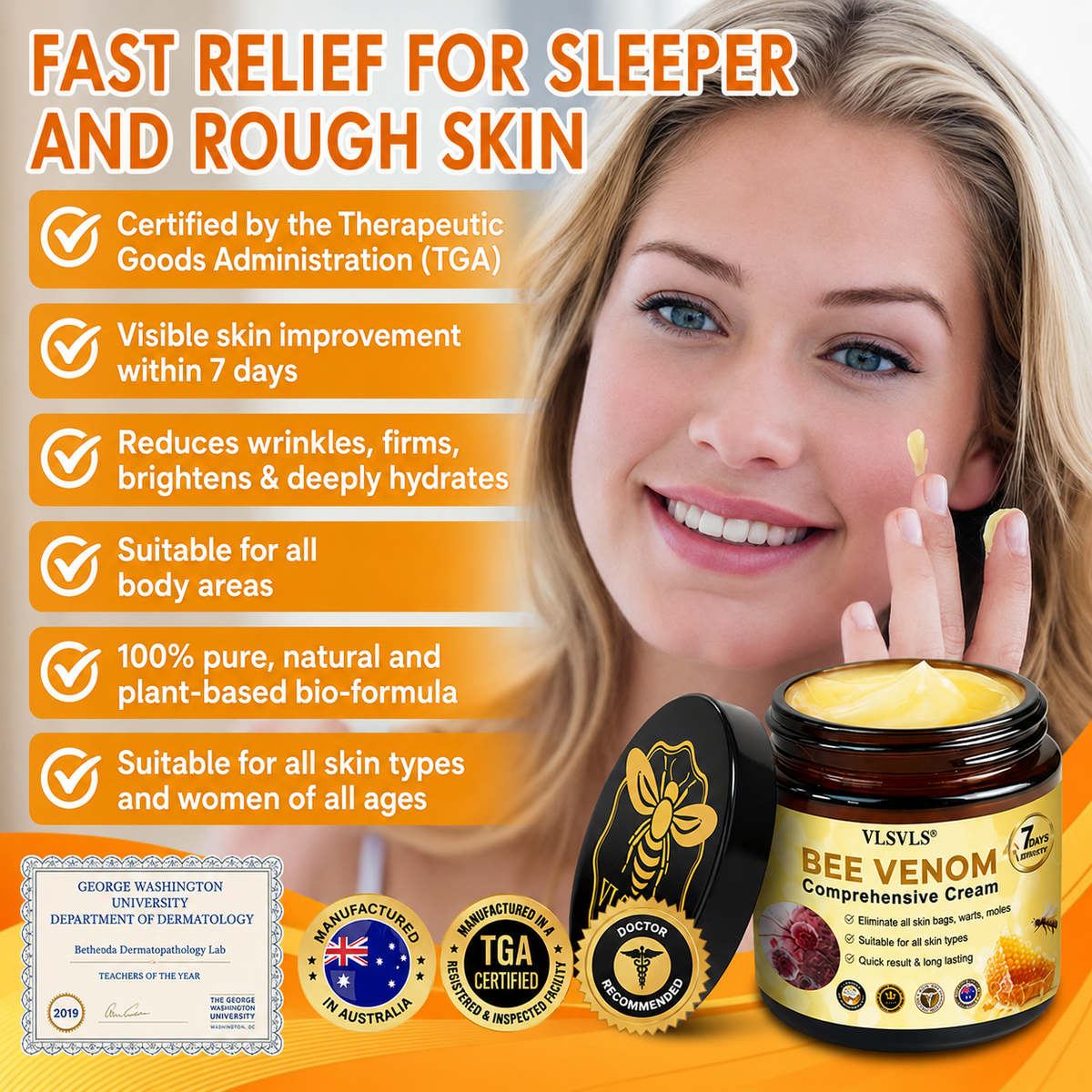 Bee Venom Cream | Ointment with Bee Venom, Hyaluronic Acid & Collagen