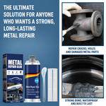 High-Performance Metal Repair Adhesive | Industrial Adhesive for Cast Iron, Steel & Aluminum | Heat Resistant & Waterproof | 100ml Liquid Metal Repair Kit | Silver