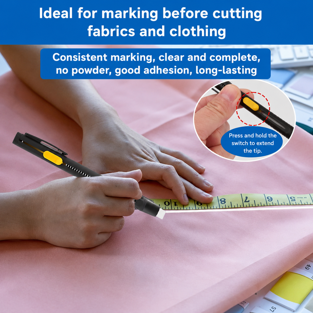 Heat-Removable Fabric Marker