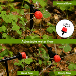 Adjustable Drip Irrigation System for Plants | 360° Water Control | Set of 100 Irrigation Droppers for Gardens, Raised Beds, and Flower Pots