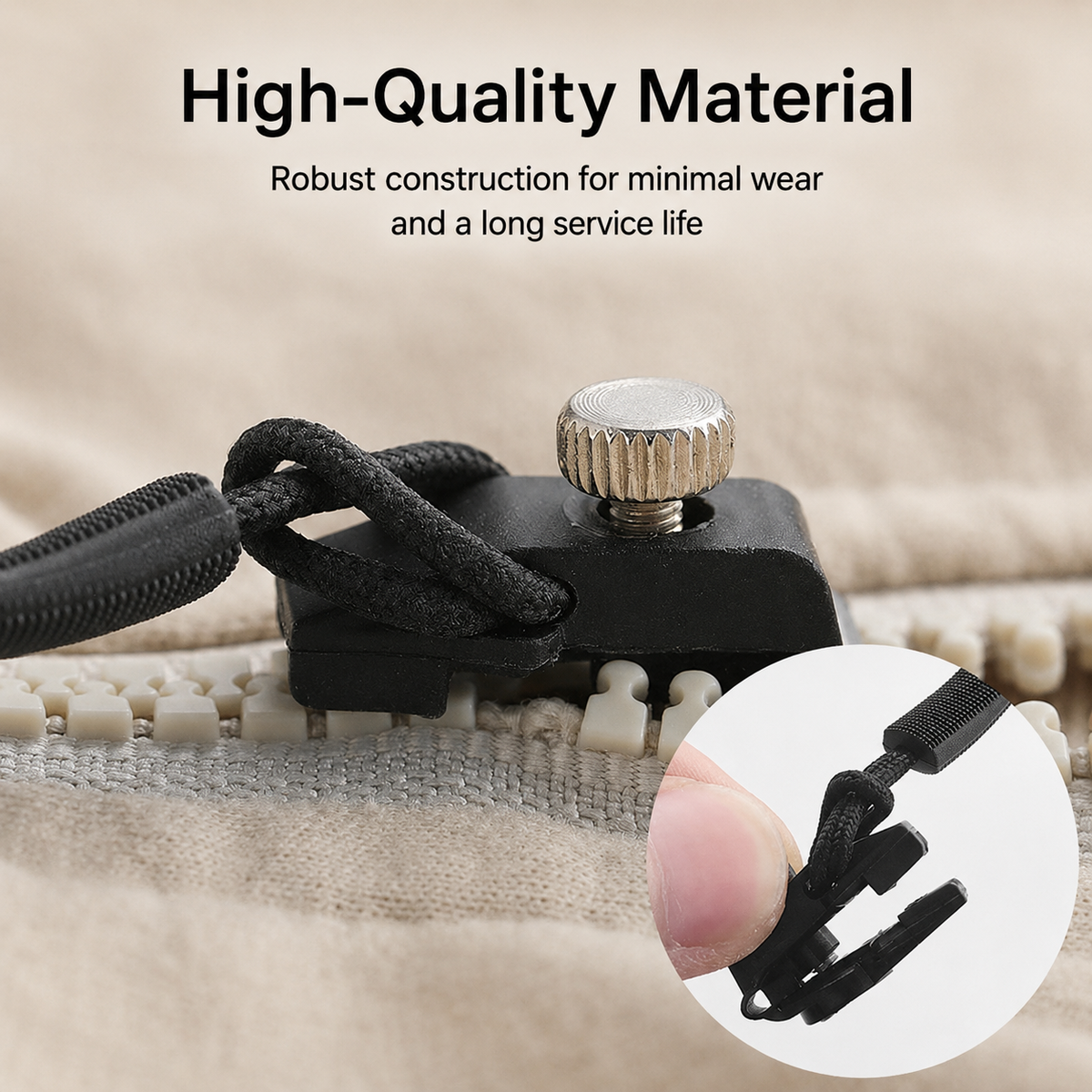 6-Piece Set of Removable Zipper Pulls | Universal Replacement Zippers for Jackets, Bags, and Backpacks