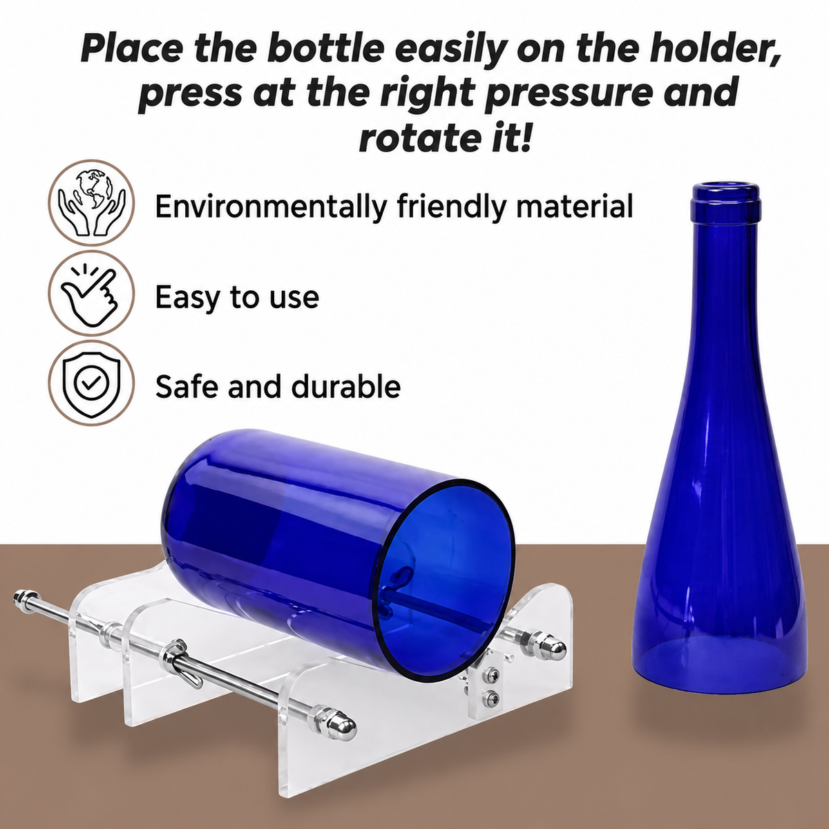 Glass Bottle Cutter with Accurate Cutting Guidance | Ideal for DIY Projects and Creative Upcycling