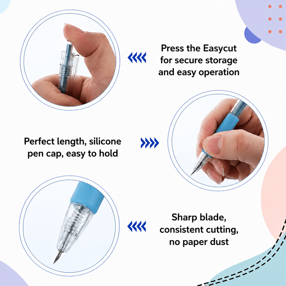 12-Piece Precision Cutter Set (6+6 Free) | Ideal for Crafting & DIY Projects | Perfect Cuts for Paper, Fabric & Film