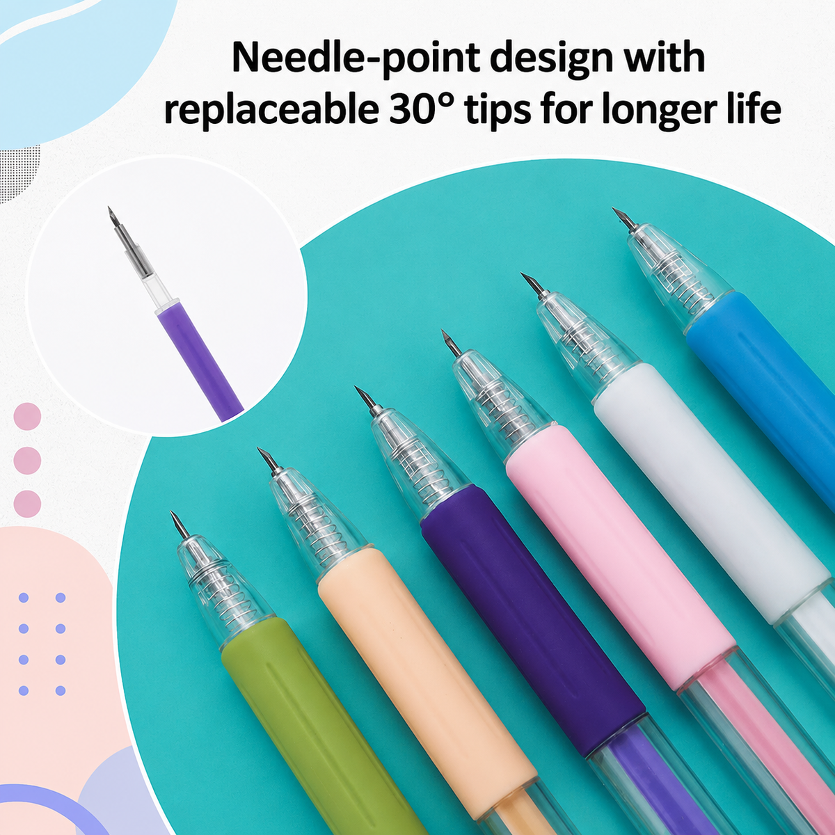 12-Piece Precision Cutter Set (6+6 Free) | Ideal for Crafting & DIY Projects | Perfect Cuts for Paper, Fabric & Film