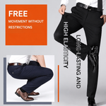 Men's Stretch Suit Pants Modern Fit | High Stretch Classic Business Pants | Comfortable Elegant Men's Pants for Office & Everyday Use