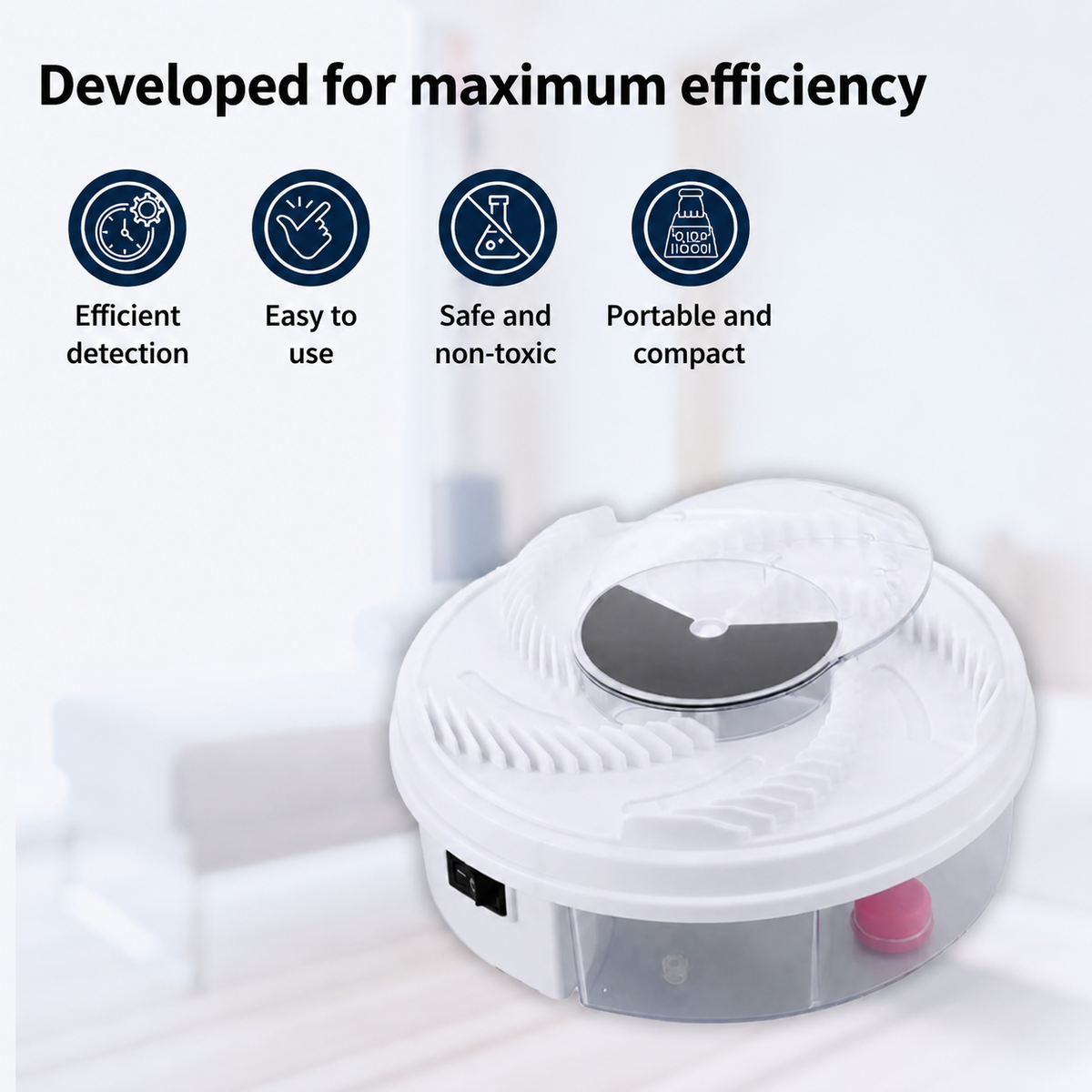 Silent Fly Trap with Rotating Bait Chambers | Quiet & Eco-Friendly | Suitable for Indoor & Outdoor Use