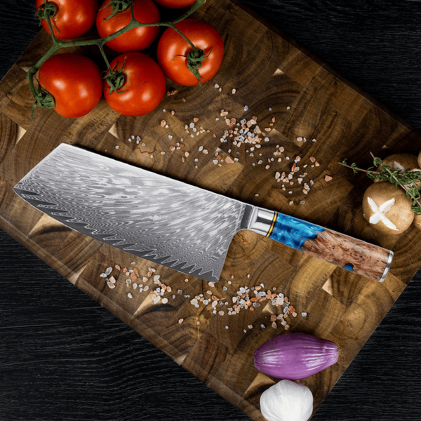 Full Tang Damascus Steel Chef's Knife for Kitchen Use