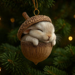 Woodland Animal Christmas Tree Ornaments - Acorn Holiday Decor