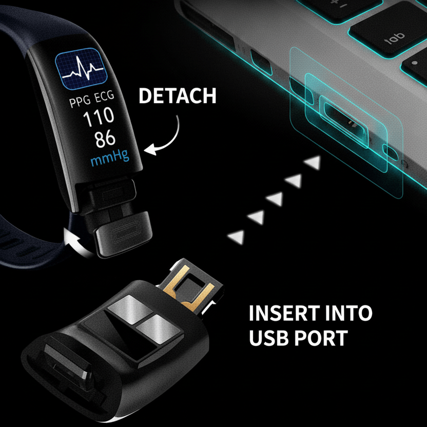 Smartwatch with ECG, Blood Pressure, and Sleep Monitoring