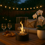 Modern Table Fireplace with Real Flames & Smoke-Free Bioethanol Fuel