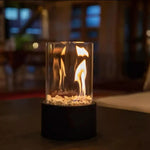 Modern Table Fireplace with Real Flames & Smoke-Free Bioethanol Fuel