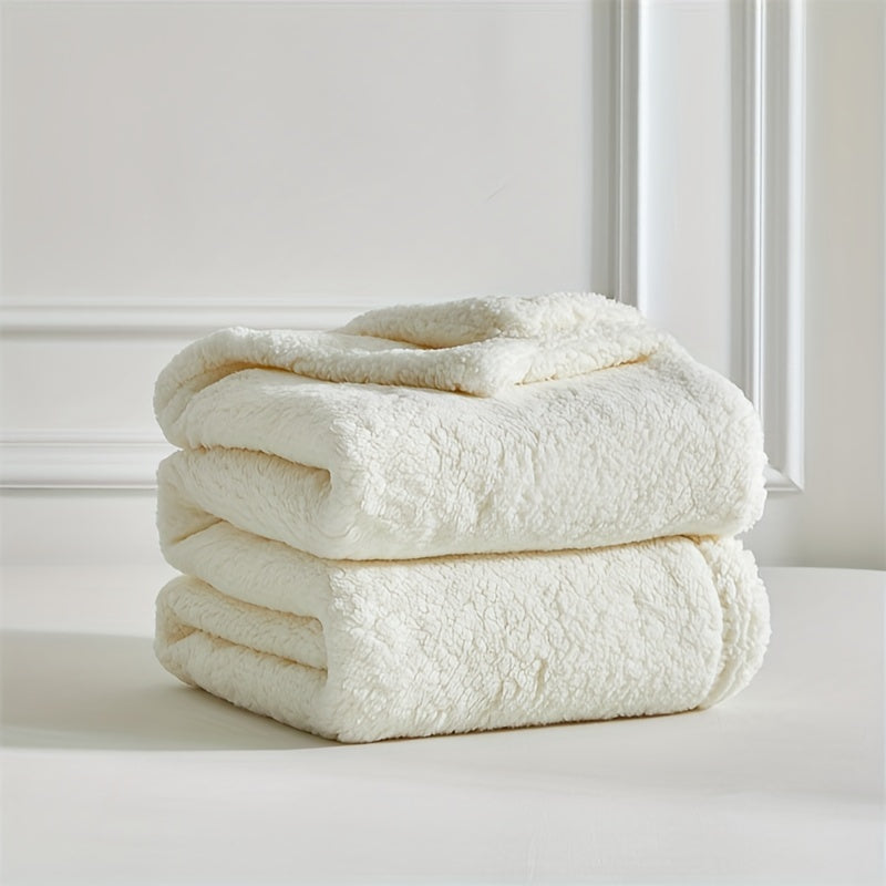 Reversible Sherpa Fleece Blanket – Ultra Warm, Soft, and Comfortable for All Seasons, Machine Washable