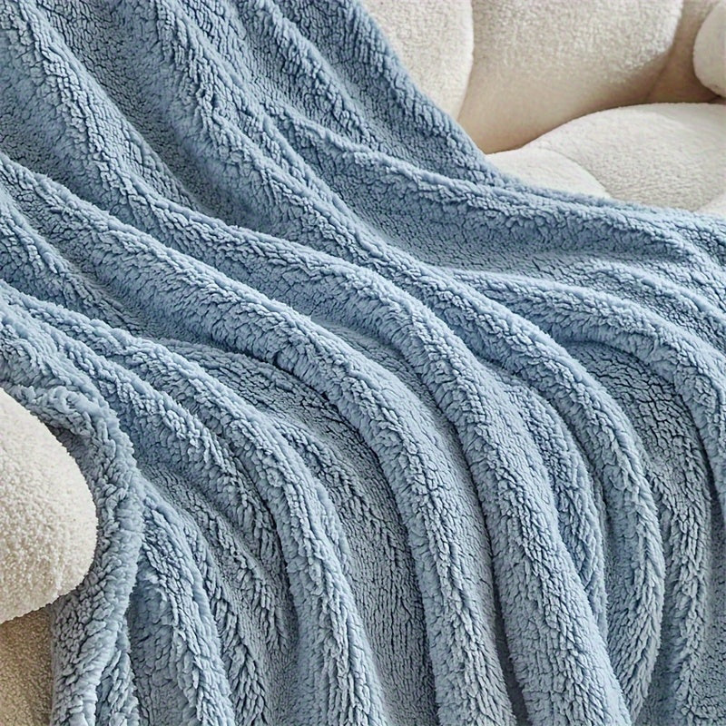 Reversible Sherpa Fleece Blanket – Ultra Warm, Soft, and Comfortable for All Seasons, Machine Washable