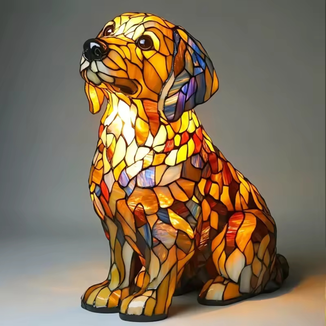 Handcrafted Dog Motif Lamp – Stylish Lighting for Dog Lovers