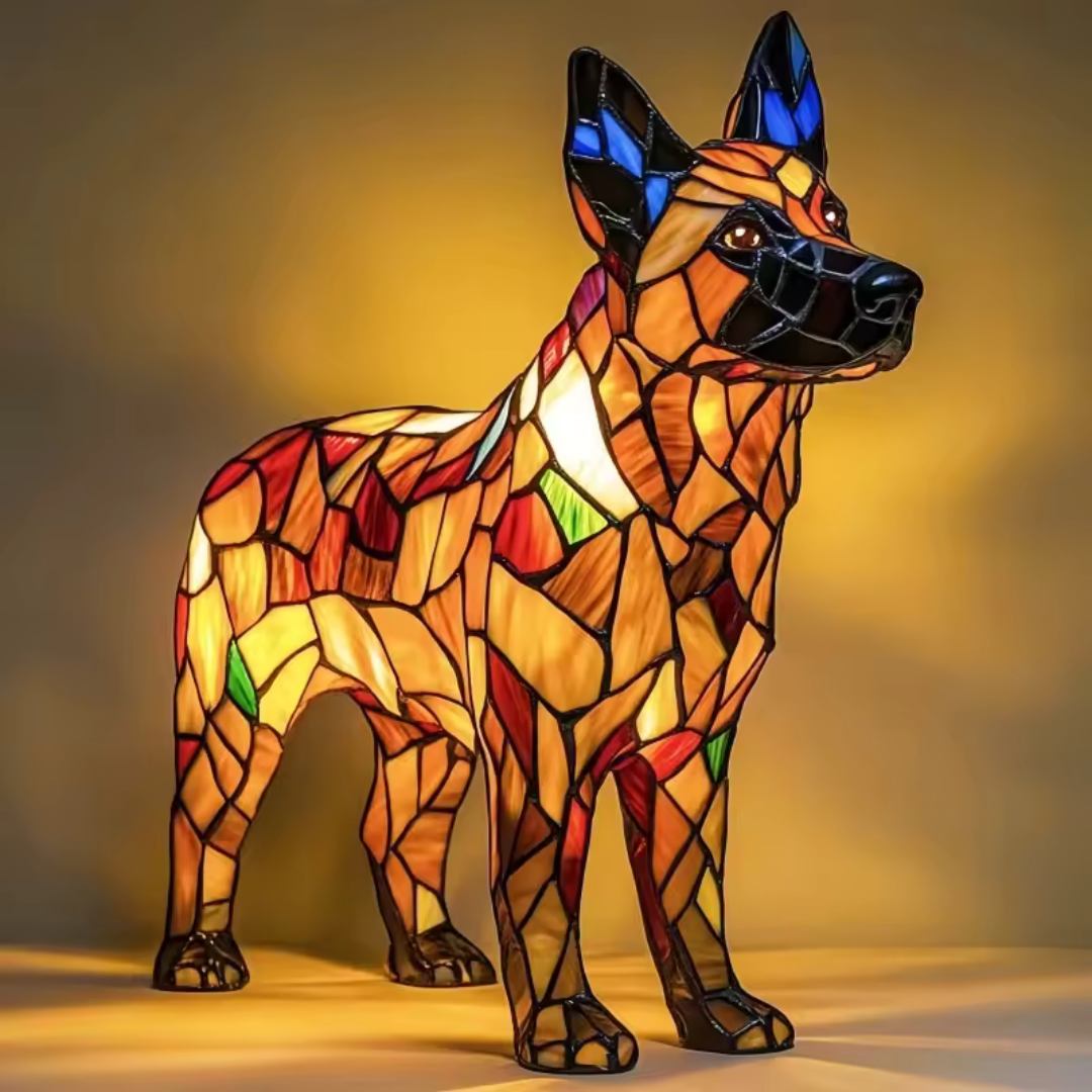 Handcrafted Dog Motif Lamp – Stylish Lighting for Dog Lovers