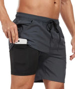 Men's Quick-Drying Stretch Swim Shorts with Phone Pocket